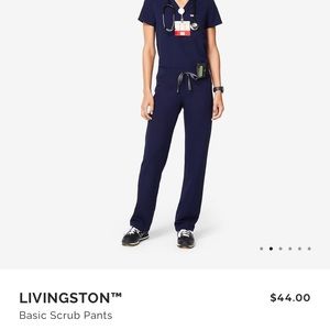 Figs Navy Scrub Pants - tall